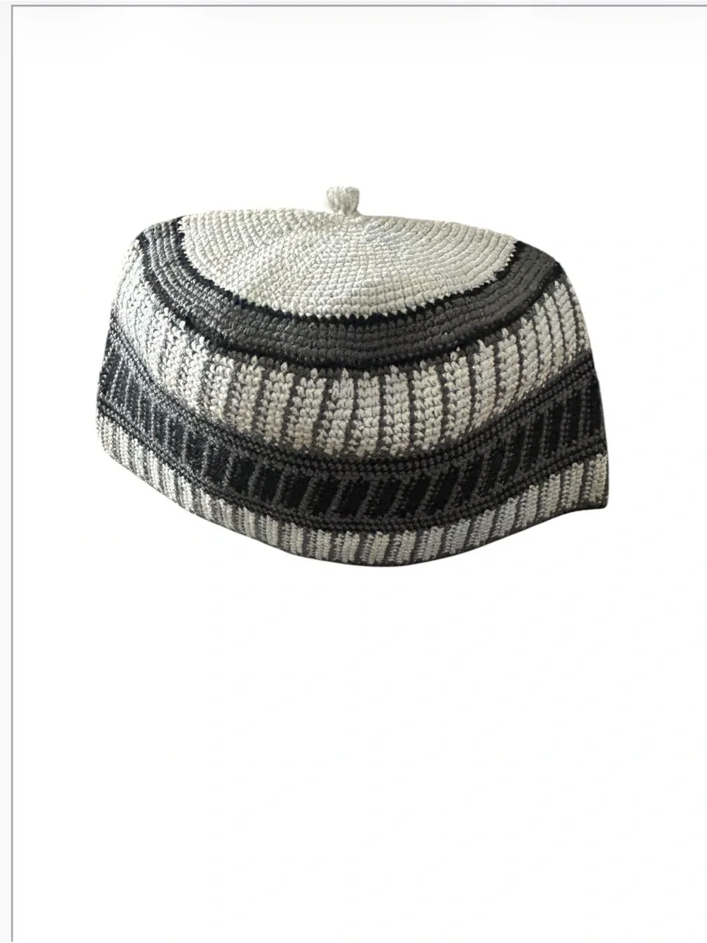 Men Hat Religious Pray Hat Top Cap White/gray Prayer Muslim Hat